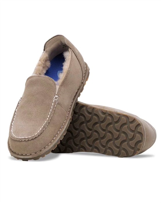 Utti Shearling Suede Leather Sko - Taupe